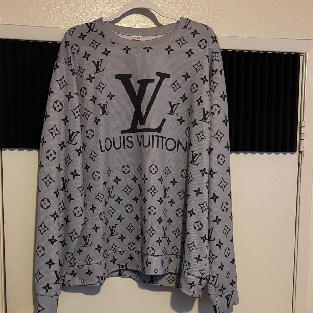 Gray and Black Logo Sweatshirt